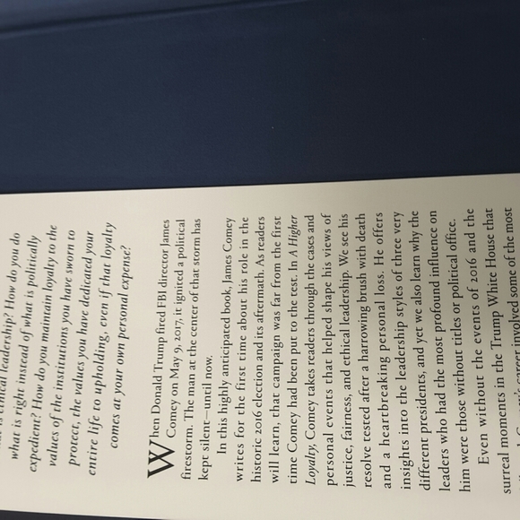 JAMES COMEY  "A Higher Loyalty" Novel - Picture 3 of 3